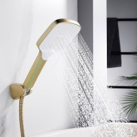 Смеситель для ванны с изливом и душевой лейкой Shevanik S4002G, золотой сатин