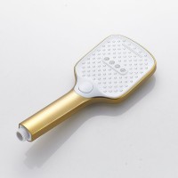 Смеситель для ванны с изливом и душевой лейкой Shevanik S4002G, золотой сатин