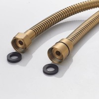 Смеситель для ванны с изливом и душевой лейкой Shevanik S4002G, золотой сатин