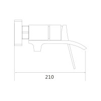 Смеситель для ванны с изливом и душевой лейкой Shevanik S4002G, золотой сатин