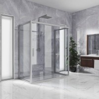 Душевой уголок Kubele DE019 R2U-CLN-MT 120х100 см, профиль матовый хром