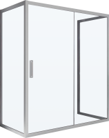 Душевой уголок Kubele DE019 R2U-CLN-MT 120х100 см, профиль матовый хром