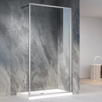 Душевая перегородка Veconi Korato KR81-100-01-C7 100 см, профиль матовый хром, стекло прозрачное
