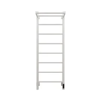 Полотенцесушитель электрический Grota App 430х1200 RAL9016 EL 120x45 см, подключение справа, слева, скрытое подключение справа, матовый белый, лесенка, из стали, с полкой