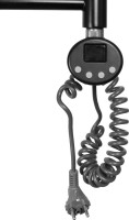 Полотенцесушитель электрический Domoterm Калипсо П10 80х50, черный матовый, R