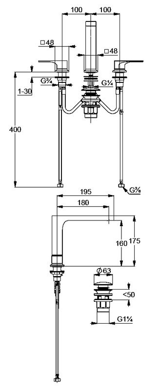 Смеситель для раковины Kludi Decus 54393N075 брашированное золото