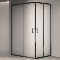 Душевой уголок RGW Passage PA-040B 80х100 см, профиль черный, стекло матовое
