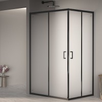Душевой уголок RGW Passage PA-040B 80х100 см, профиль черный, стекло матовое