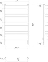 Полотенцесушитель электрический Lemark Luna П10 50x90, хром