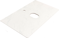 Тумба с раковиной La Fenice Cubo 90 подвесная, bianco, ручка хром, столешница белый мрамор, раковина матовая белая