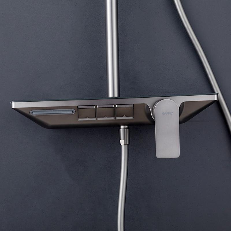 Душевая стойка Gappo G96 G2496-19 оружейная сталь