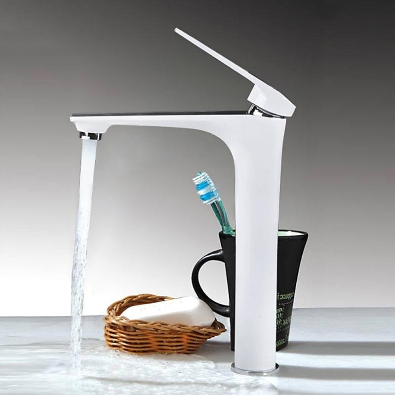 Смеситель для раковины Frap H52 F1052-54 белый, хром