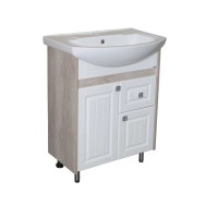 Тумба для ванной "ВЕРСАЛЬ-55" белое дерево под раковину Элеганс-55 (Rosa) (ПВХ)