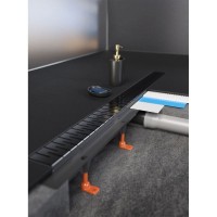 Душевой трап (лоток) MCH Chudej Medium CH850MC 85 см, решетка матовая черная, с сифоном