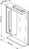 Зеркало Бриклаер Бали 62 светлая лиственница, белый глянец, L
