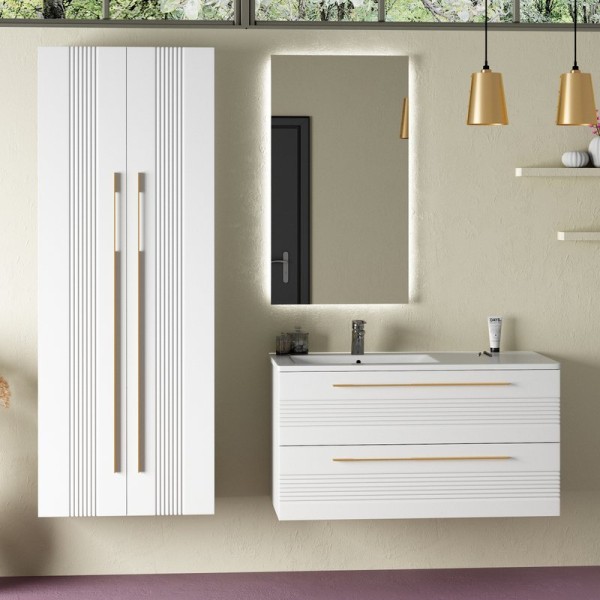 Мебель для ванной комнаты Sanvit Соната 2-100 L 2 ящика, белая
