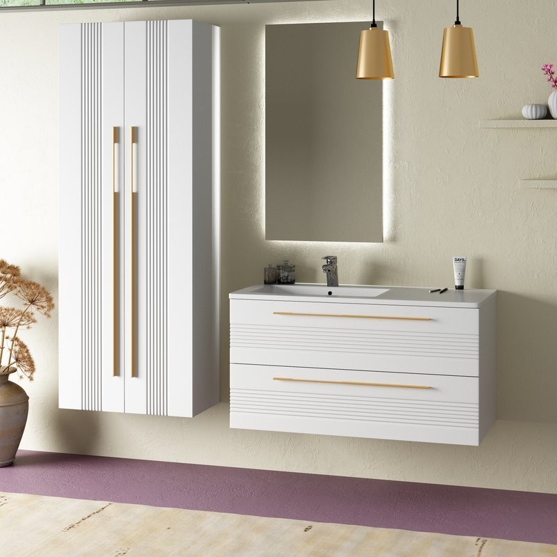 Мебель для ванной комнаты Sanvit Соната 2-100 L 2 ящика, белая