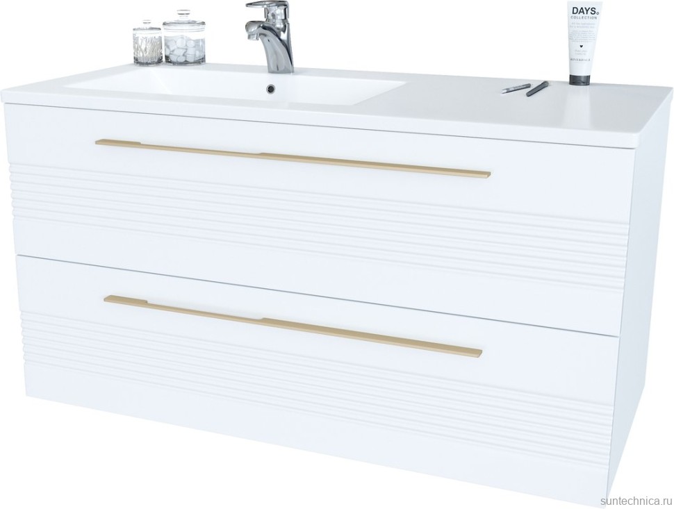 Мебель для ванной комнаты Sanvit Соната 2-100 L 2 ящика, белая