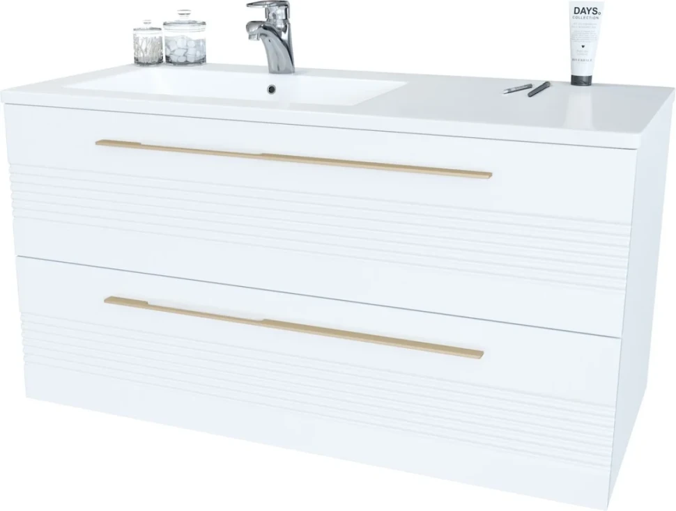 Мебель для ванной комнаты Sanvit Соната 2-100 L 2 ящика, белая