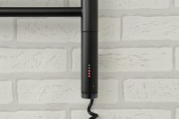 Полотенцесушитель электрический Сунержа Богема 3.1 31-6007-1040 110x45 см, подключение справа, матовый черный, лесенка, с полкой