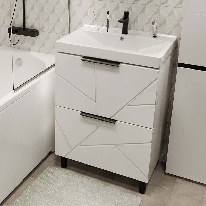 Тумба д/ванной "Гранд-60" под ум.Fest-60 (Sanita Lux) (ПВХ)