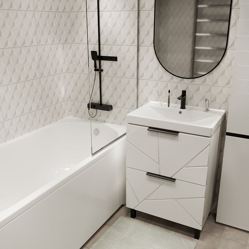 Тумба д/ванной "Гранд-60" под ум.Fest-60 (Sanita Lux) (ПВХ)