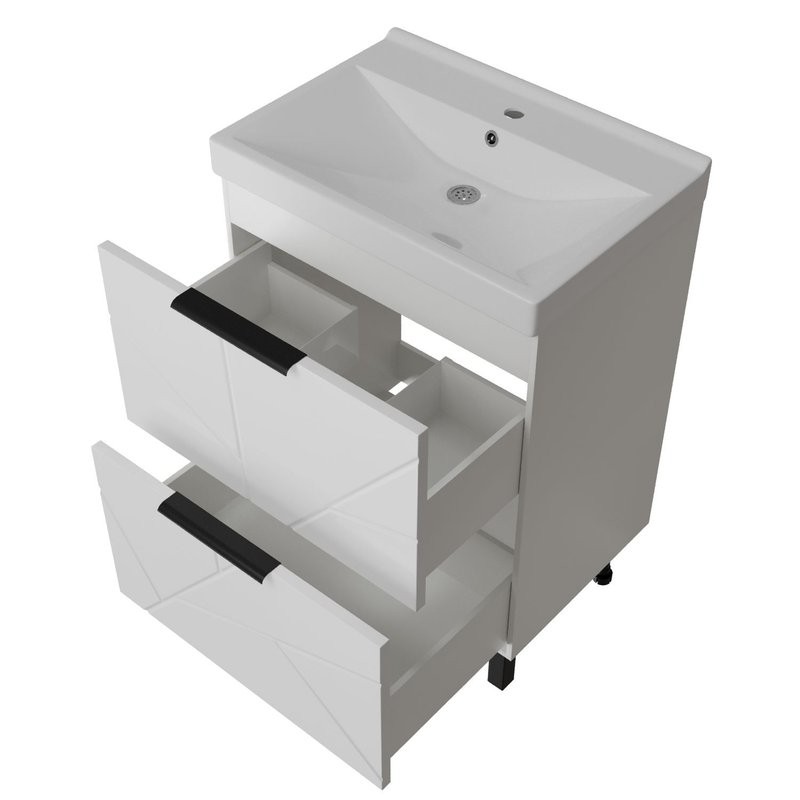 Тумба д/ванной "Гранд-60" под ум.Fest-60 (Sanita Lux) (ПВХ)