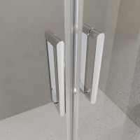 Душевая дверь в нишу BelBagno Luce BF-2-150-C-Cr профиль хром, стекло прозрачное