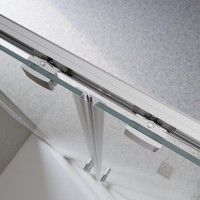 Душевая дверь в нишу BelBagno Luce BF-2-150-C-Cr профиль хром, стекло прозрачное