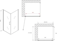Душевой уголок Abber Sonnenstrand AG04060-S85 85x60, профиль хром, стекло прозрачное