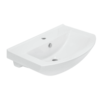 Тумба с раковиной Mixline Альфа 65 глянцевая белая, раковина Best 65