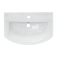 Тумба с раковиной Mixline Альфа 65 глянцевая белая, раковина Best 65