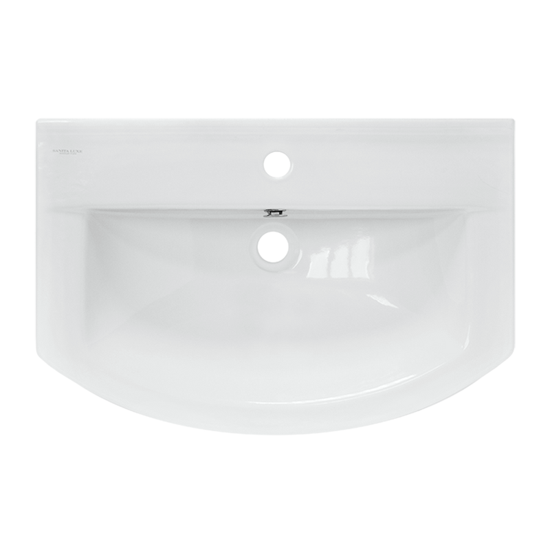 Тумба с раковиной Mixline Альфа 65 глянцевая белая, раковина Best 65