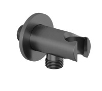 Шланговое подключение Kludi A-QA 65567N2-00 с держателем, оружейная сталь