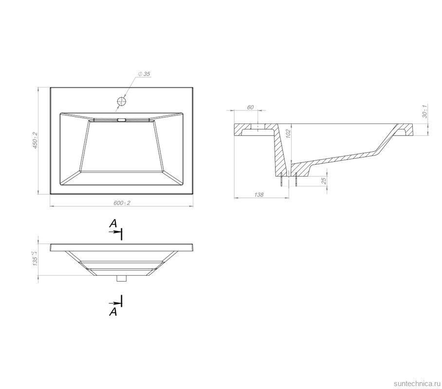 Мебель для ванной комнаты Grossman Блисс 60 матовая белая