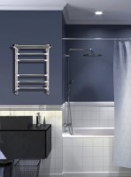 Полотенцесушитель водяной Indigo Brace LBCW60-40P с полкой, серебристый
