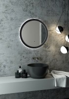 Зеркало круглое Art&Max Napoli 60 черное