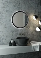 Зеркало круглое Art&Max Napoli 60 черное
