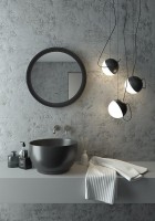 Зеркало круглое Art&Max Napoli 60 черное