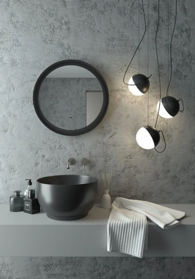 Зеркало круглое Art&Max Napoli 60 черное