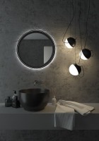 Зеркало круглое Art&Max Napoli 60 черное