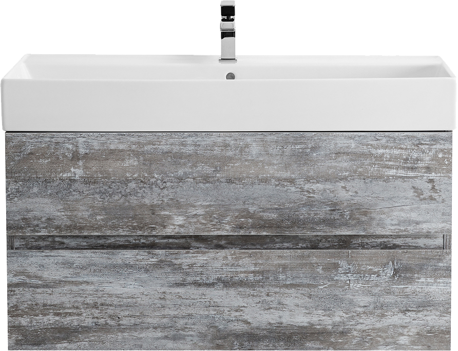 Тумба с раковиной Cezares Molveno 46 100 legno grigio, с раковиной Cezares CZR-MIL-100-LVB