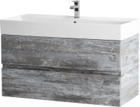 Тумба с раковиной Cezares Molveno 46 100 legno grigio, с раковиной Cezares CZR-MIL-100-LVB