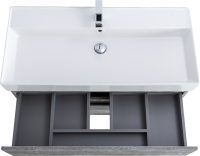 Тумба с раковиной Cezares Molveno 46 100 legno grigio, с раковиной Cezares CZR-MIL-100-LVB