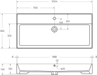 Тумба с раковиной Cezares Molveno 46 100 legno grigio, с раковиной Cezares CZR-MIL-100-LVB