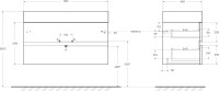 Тумба с раковиной Cezares Molveno 46 100 legno grigio, с раковиной Cezares CZR-MIL-100-LVB