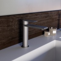 Смеситель для раковины Vincea Vogue SS VBF-2VS1GM вороненая сталь Смеситель для раковины Vincea Vogue SS VBF-2VS1GM вороненая сталь