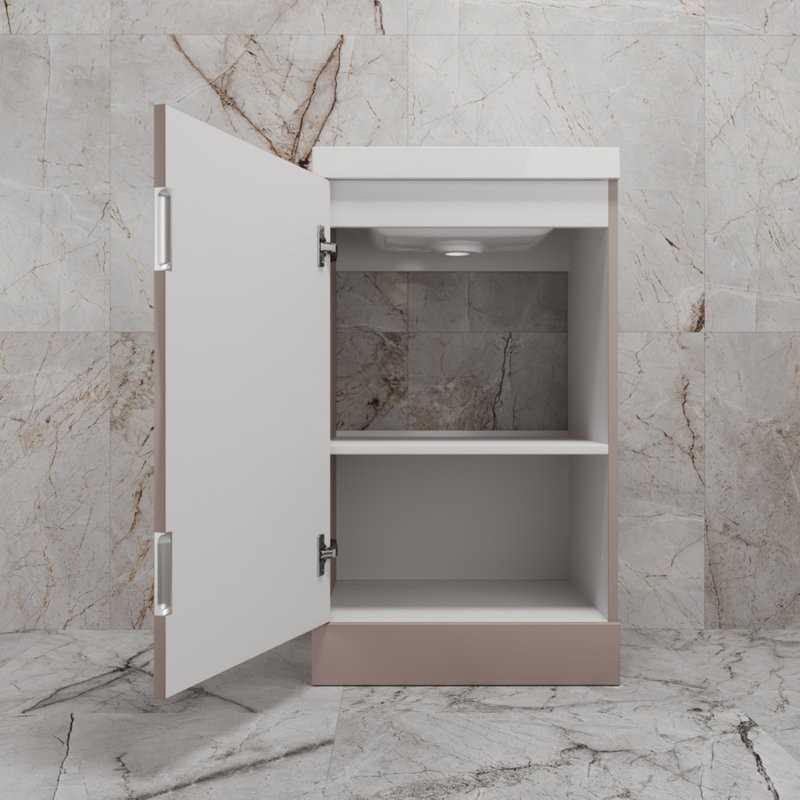 Тумба под раковину без столешницы Style Line Моно 50 напольная, санд пудровый