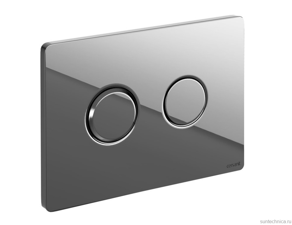 Кнопка смыва для унитаза Cersanit Accento Circle 69074 пластик, цвет глянцевый хром