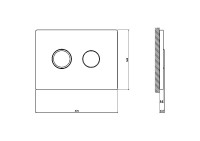 Кнопка смыва для унитаза Cersanit Accento Circle 69074 пластик, цвет глянцевый хром